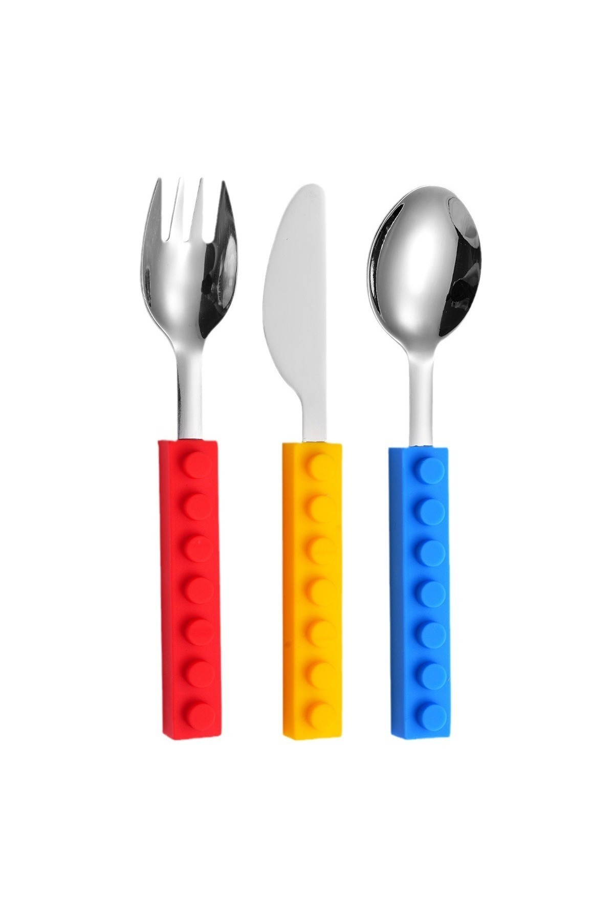 jojobebek Tasarımlı Silikon Saplı Paslanmaz Çatal, Kaşık ve Bıçak Seti + Saklama Kutusu (4 Parça) fotoğrafı 5 (önizleme)
