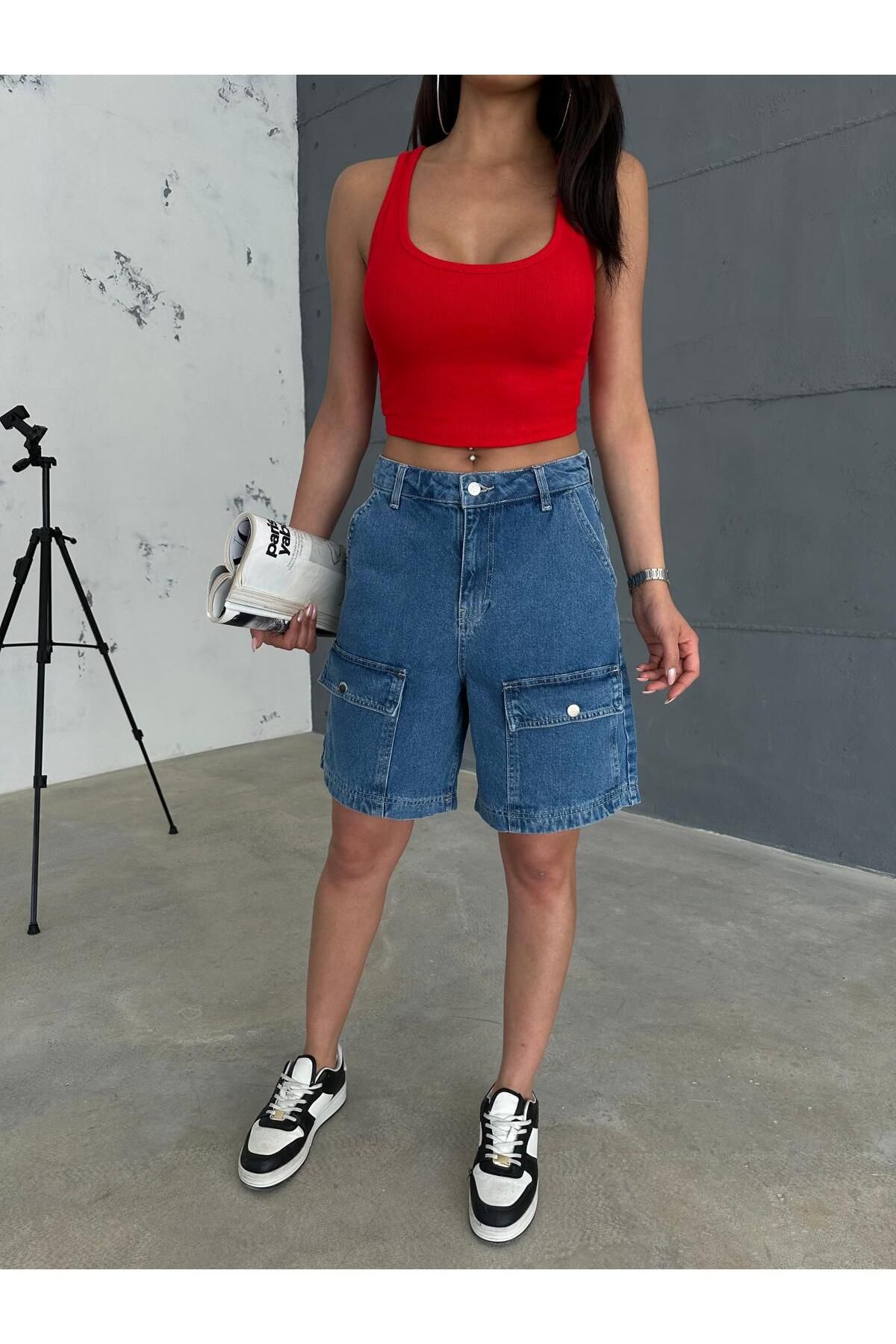 Zeo Basic-Bermuda shorts with cargo pockets 7
