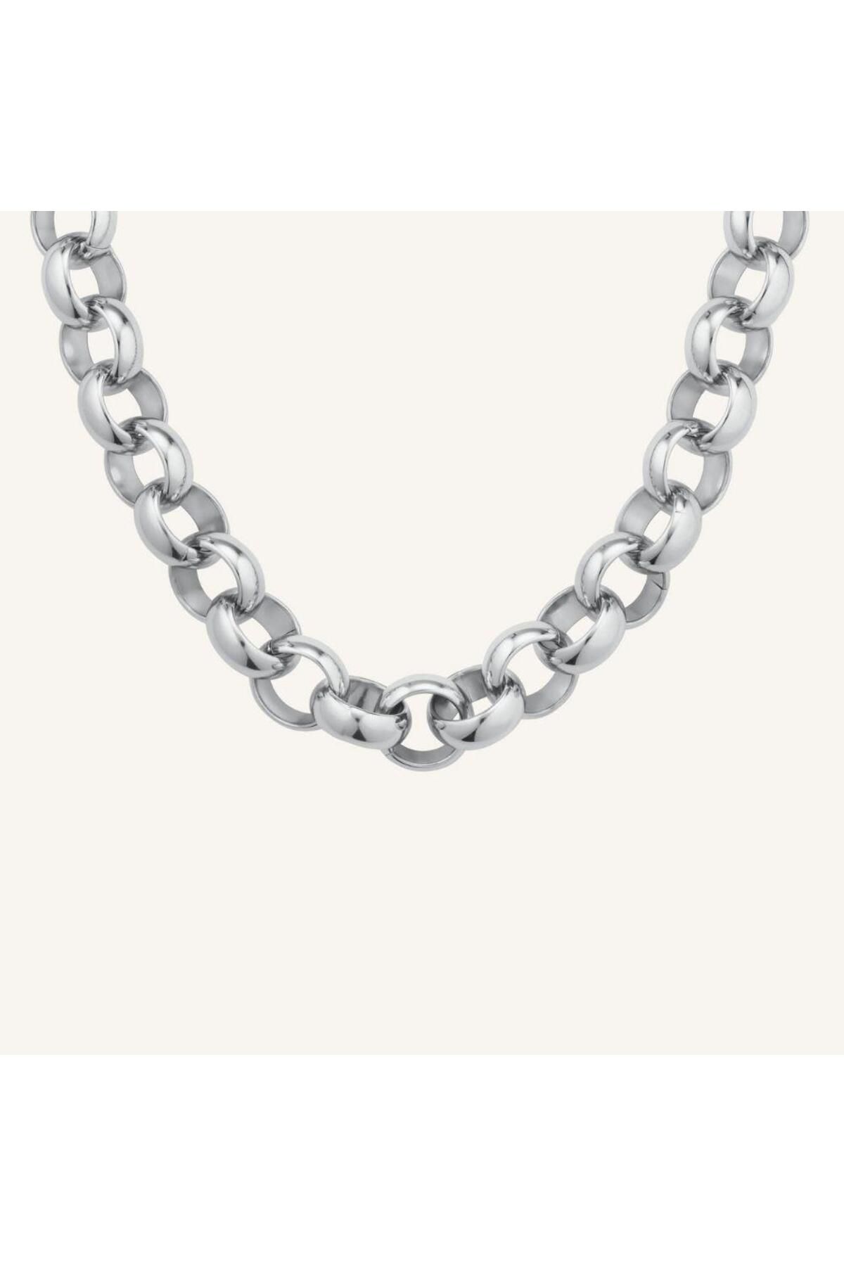 Rosefield-Jncns.J895 Silver Color Steel Necklace 2