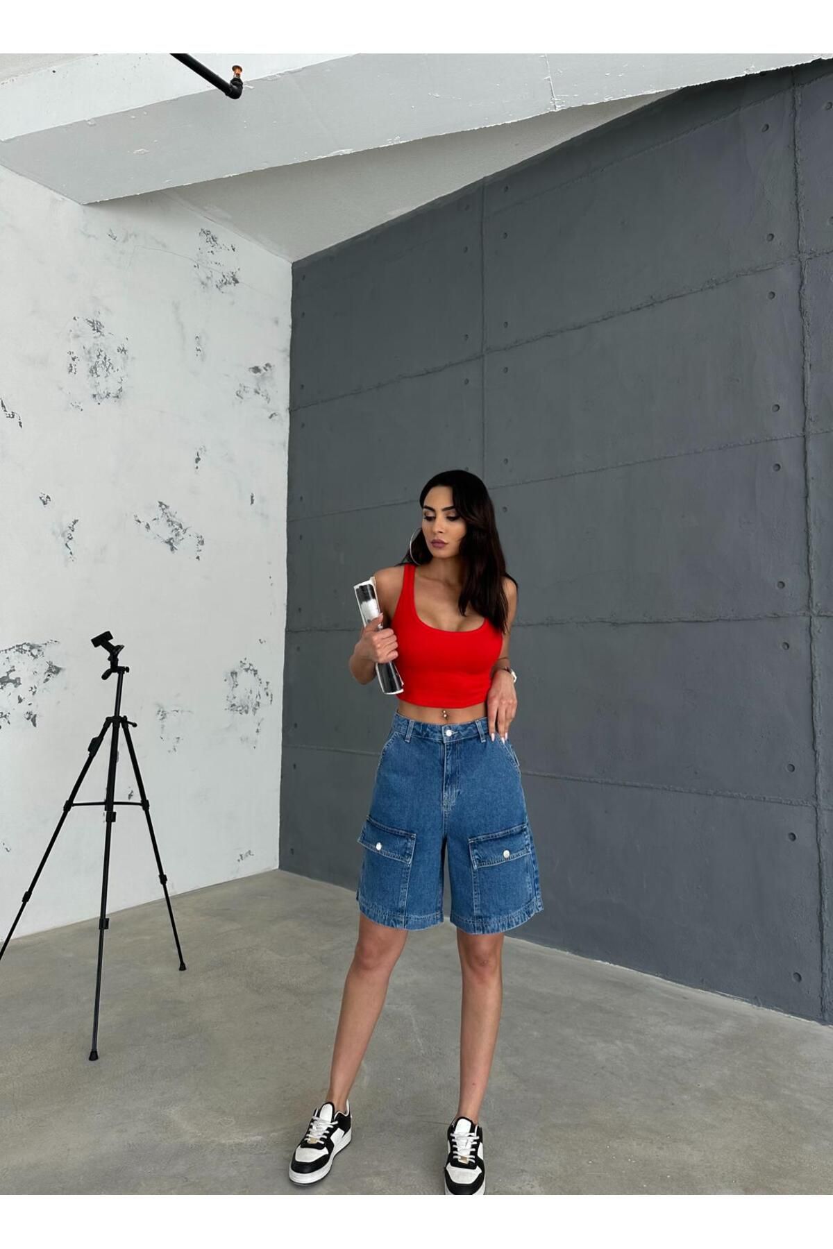 Zeo Basic-Bermuda shorts with cargo pockets 3
