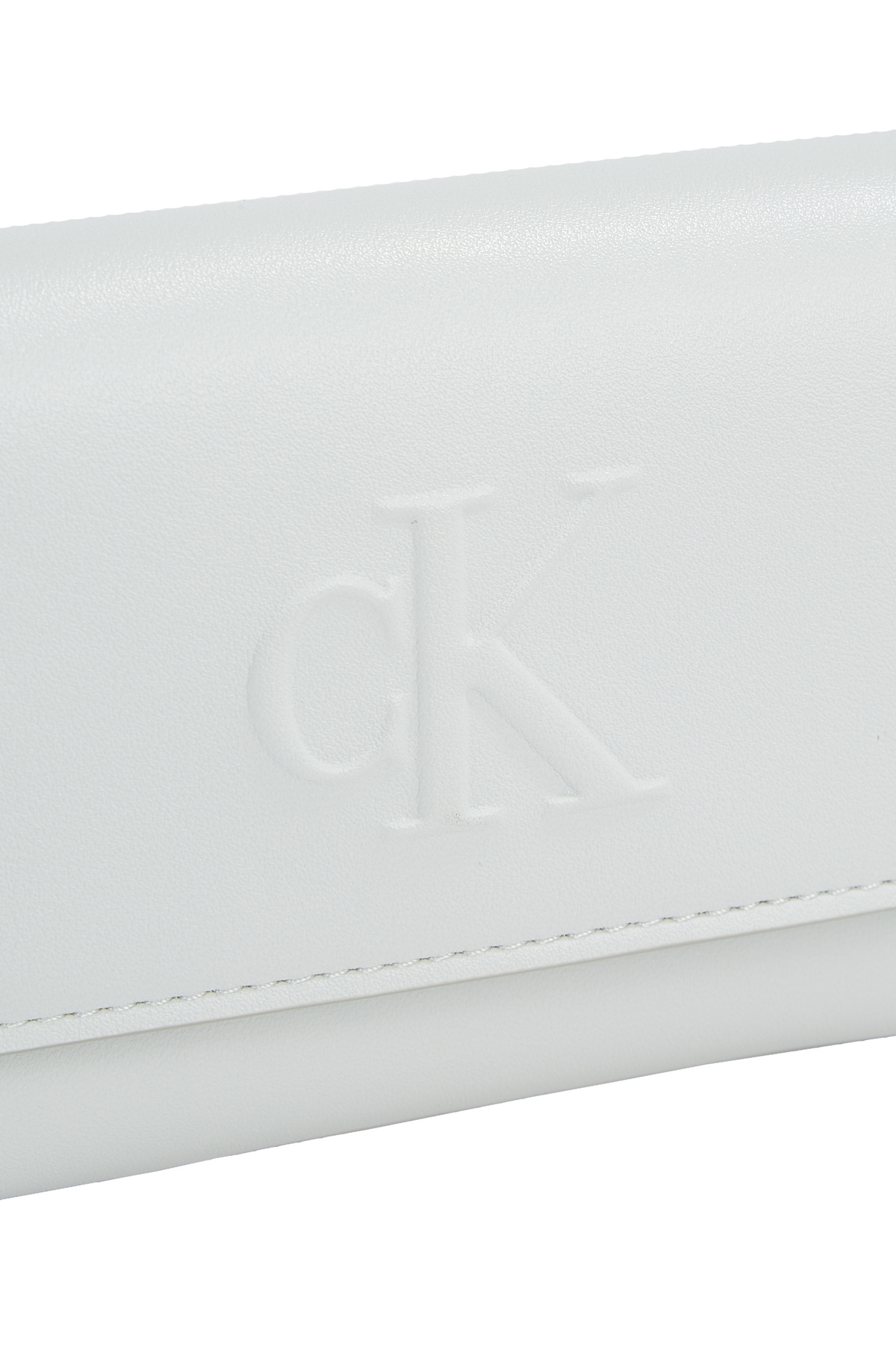 Calvin Klein-Women Sky Gray Sculpted Long Fold Wallet 4