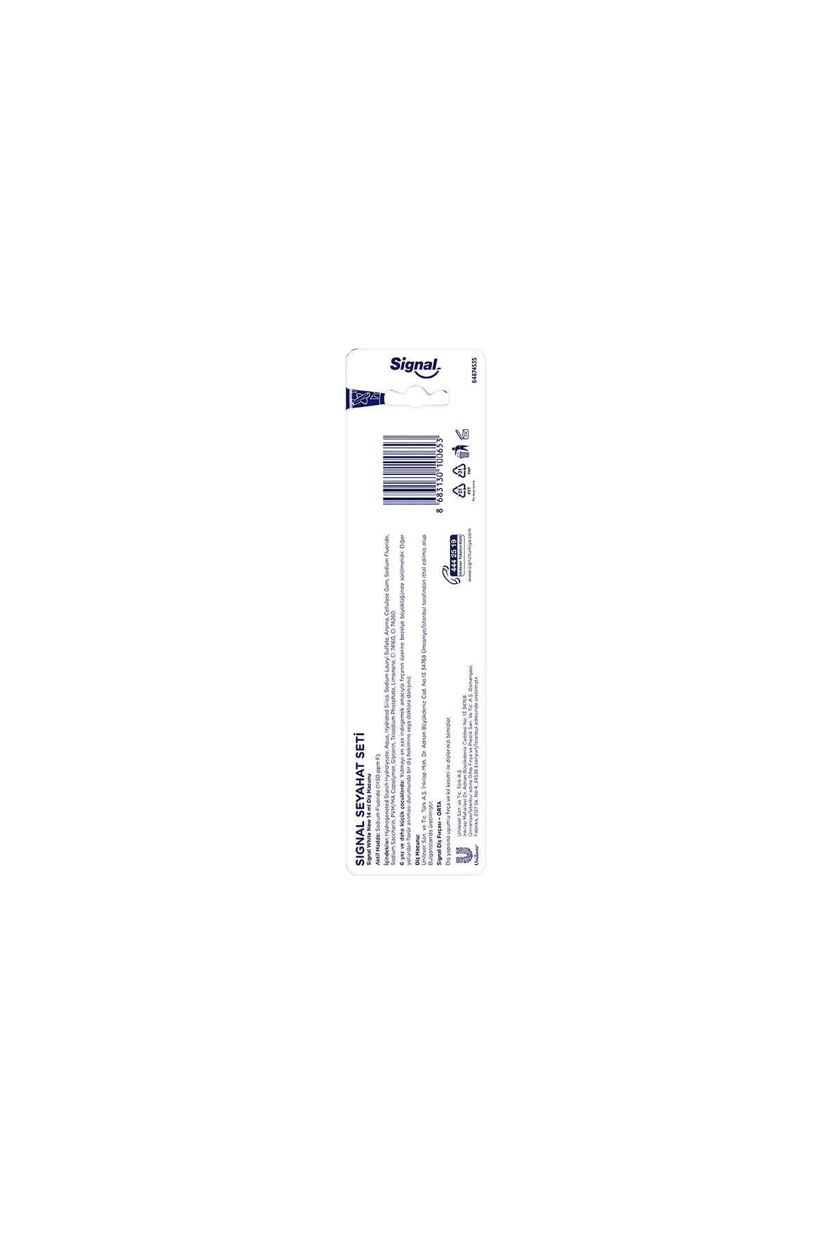 Signal-White Now Toothpaste 14 ml + Toothbrush Travel Set 7