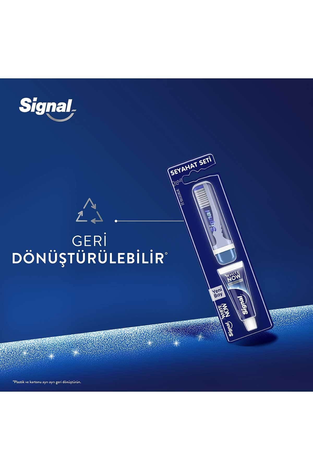 Signal-White Now Toothpaste 14 ml + Toothbrush Travel Set 6