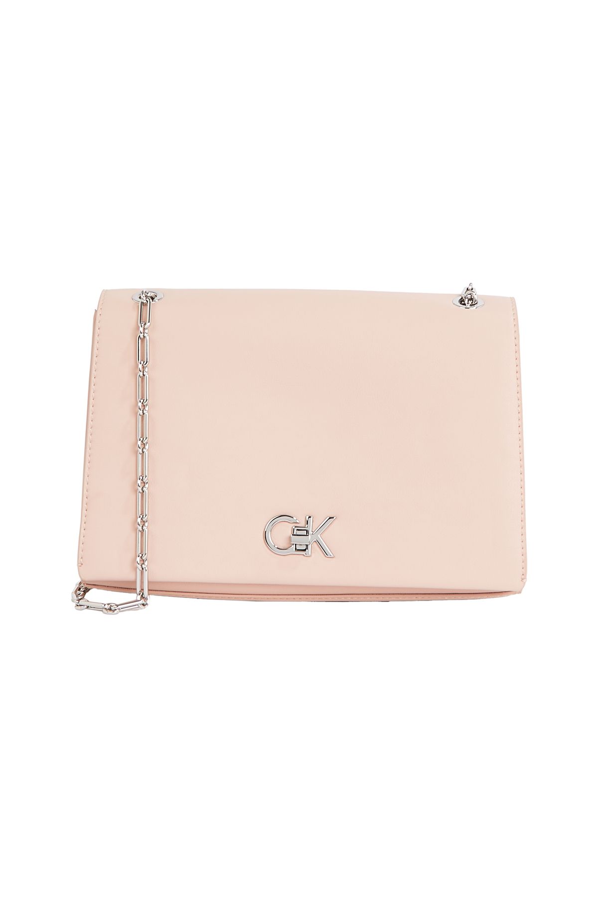 Calvin Klein-Calvin Klein Pink Medium Convertable Chain Shoulder Bag 1