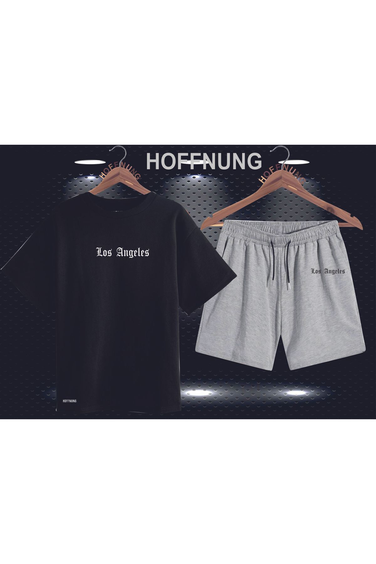 HOFFNUNG Full Shorts Los Angeles Unisex Alt Üst Takımı
