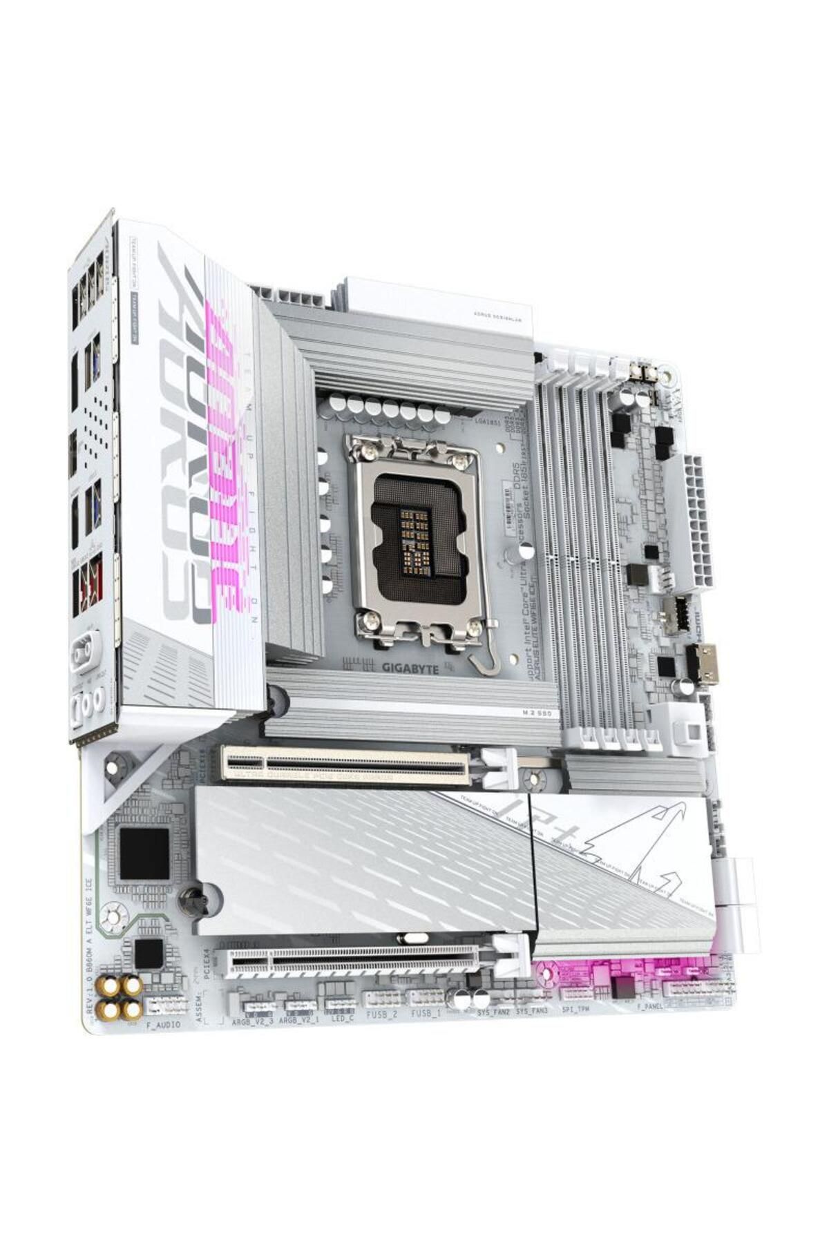 Gigabyte-Placa de baza GIGABYTE B860M AORUS ELITE WIFI6E ICE, Intel B860, LGA 1851, DDR5, mATX 3