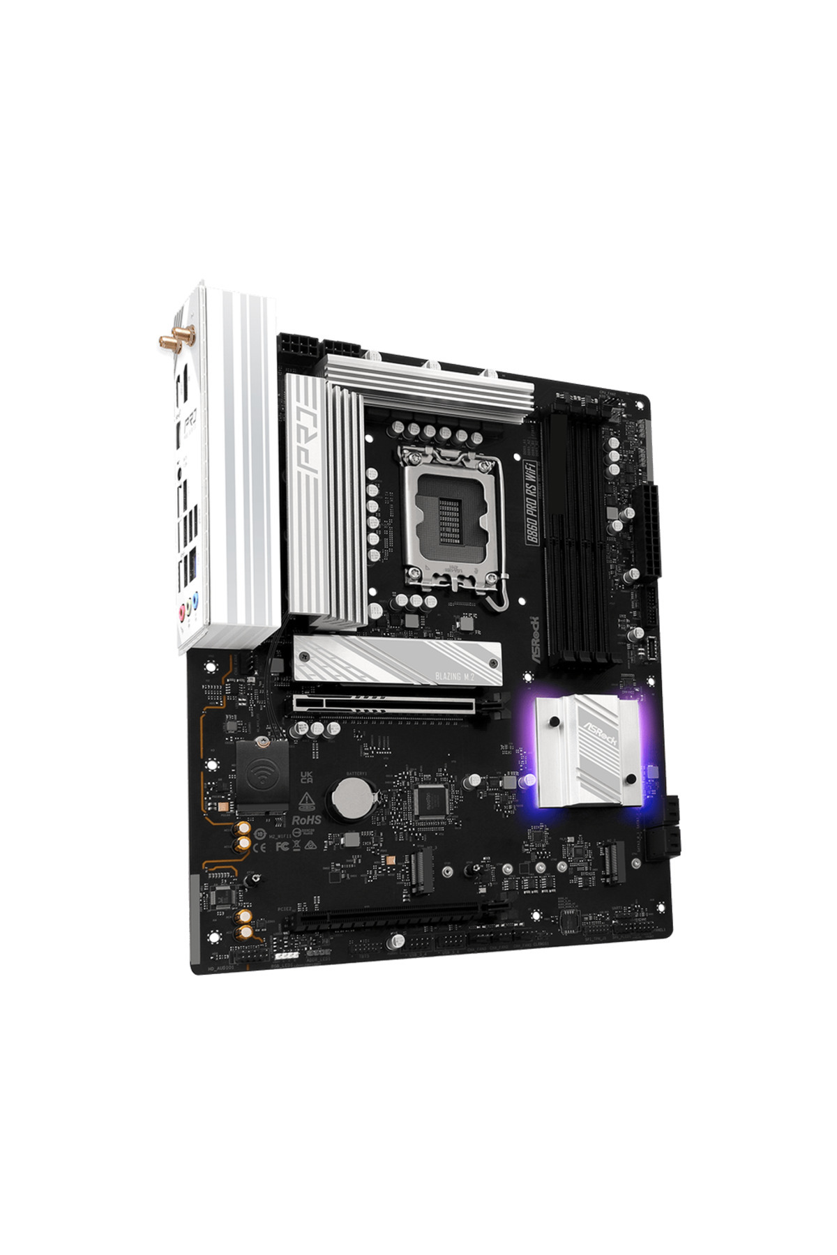 ASROCK-Placa de baza ASRock B860 PRO RS WIFI, Intel B860, LGA 1851, DDR5, ATX 3