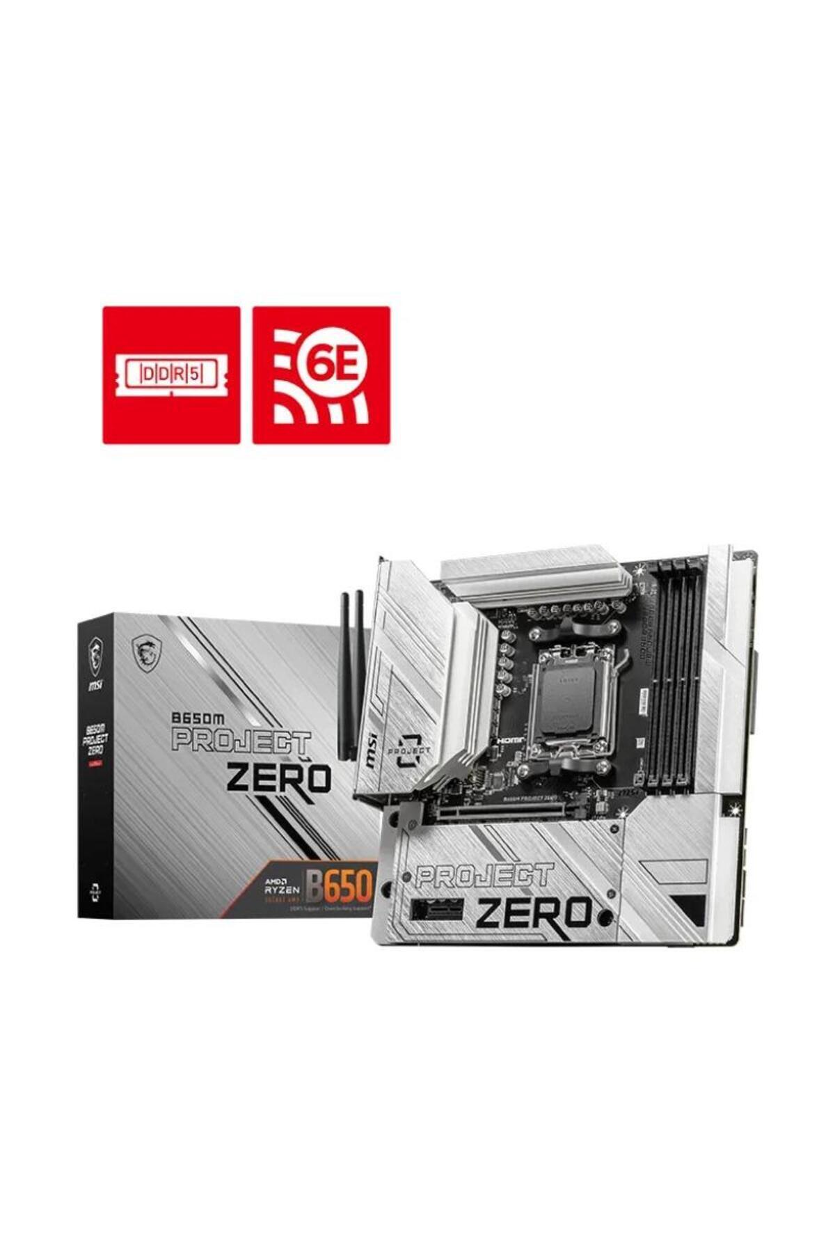 MSI-Placa de baza MSI B650M PROJECT ZERO, AM5, AMD B650, mATX 6