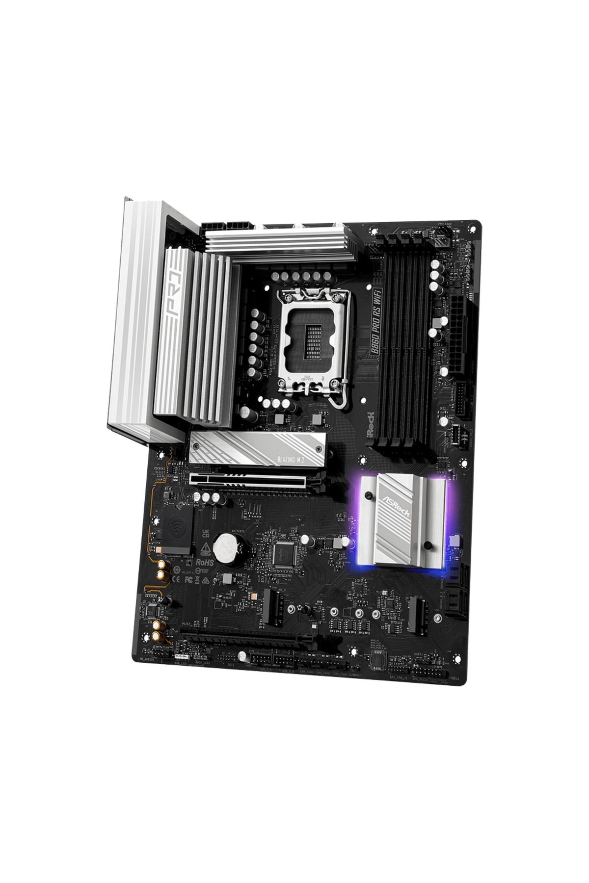 ASROCK-Placa de baza ASRock B860 PRO RS WIFI, Intel B860, LGA 1851, DDR5, ATX 4