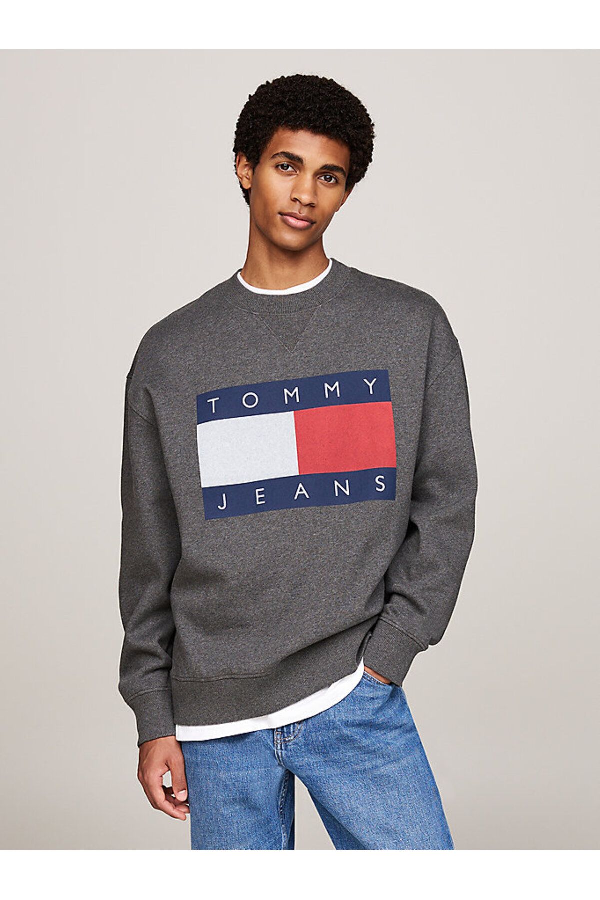 TJM RLX MELANGE FLAG CREW EXT Tommy Hilfiger