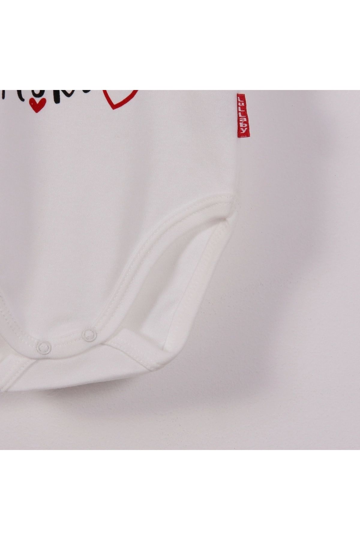 BYB MODA TASARIM Yeni Doğan 3-12 Ay Annennesinin Minik Aşkı Askılı Body Beyaz