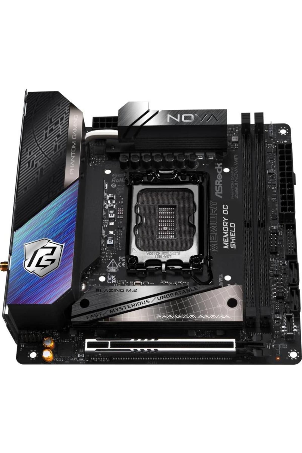 ASROCK-Placa de baza ASRock PHANTOM GAMING Z890I NOVA WIFI, DDR5, mITX, LGA 1851, Intel Z890 5