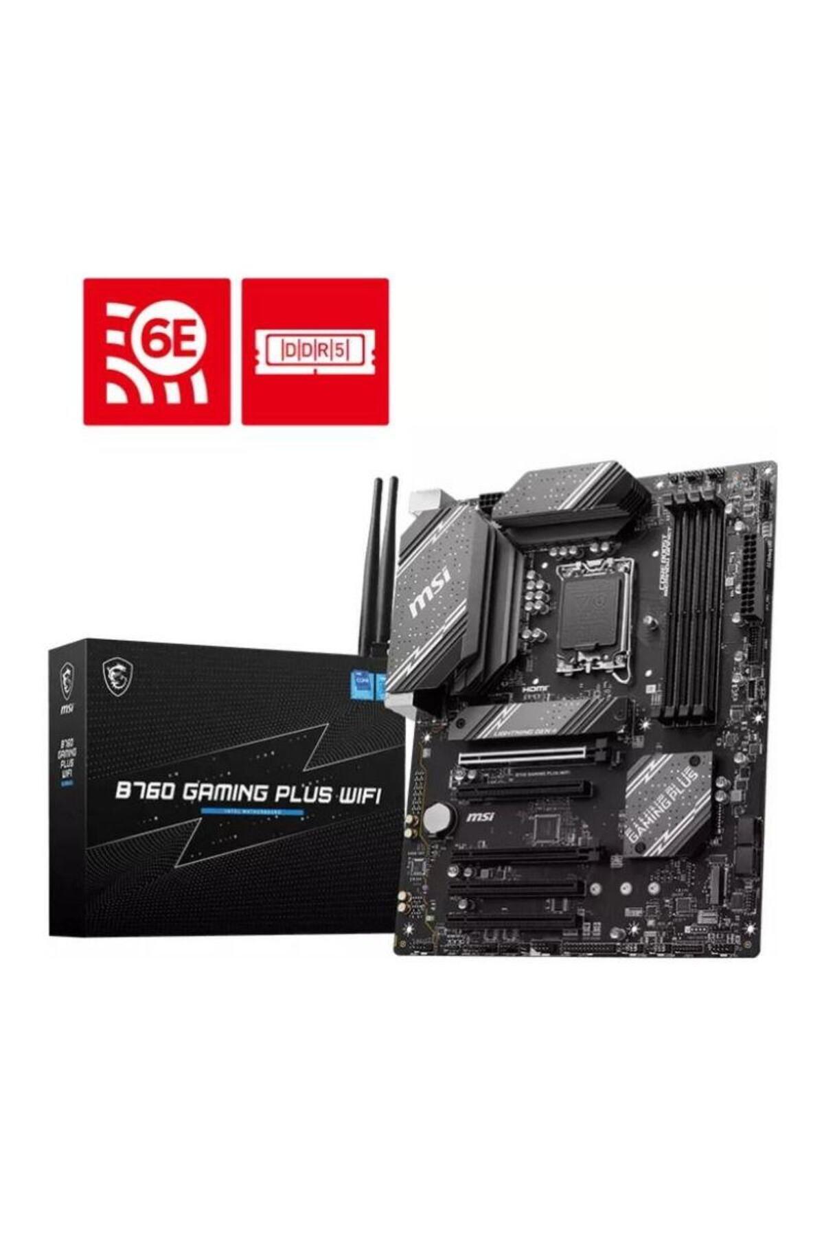 MSI-Placa de baza MSI B760 GAMING PLUS WIFI, LGA 1700, DDR5, ATX 4