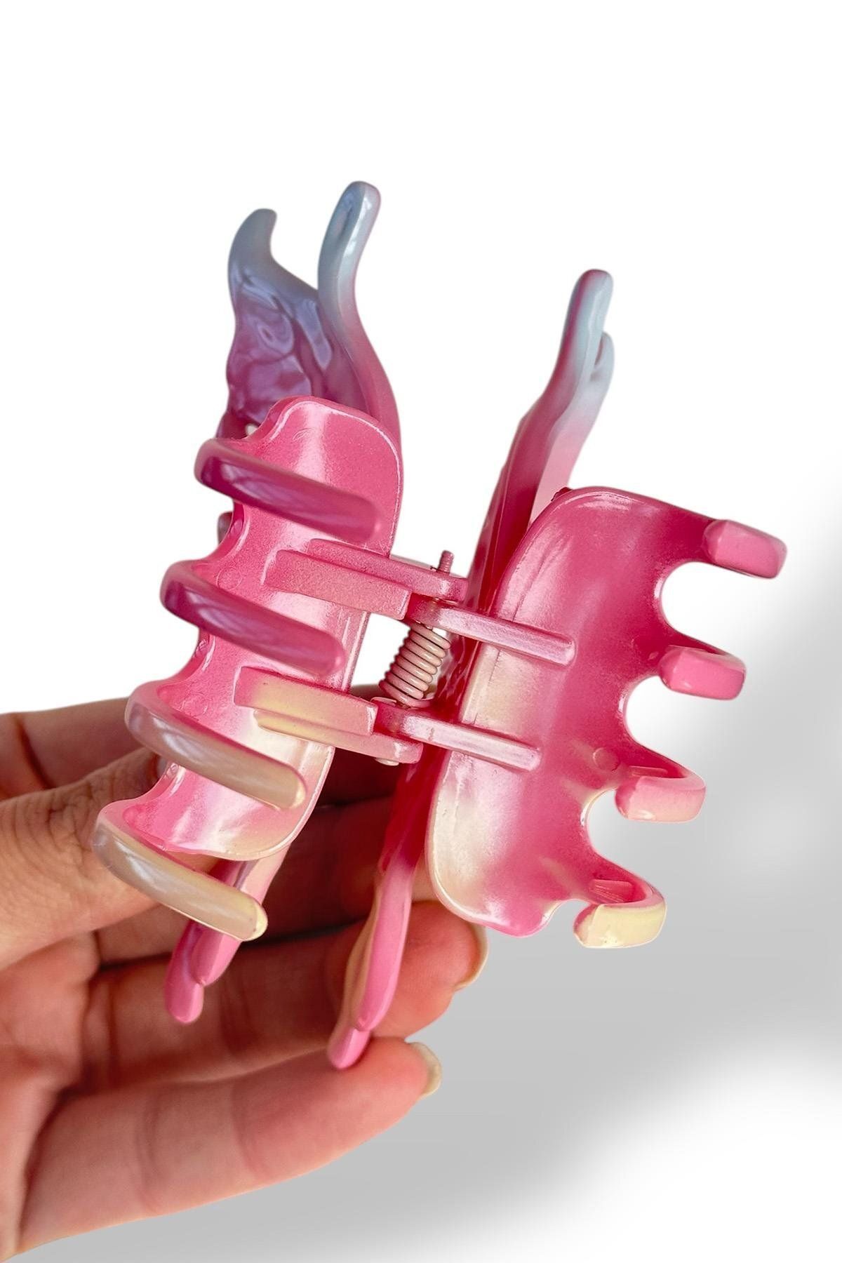 TAKIŞTIR-Fuchsia Color Butterfly Figured Bone Latch Buckle 3