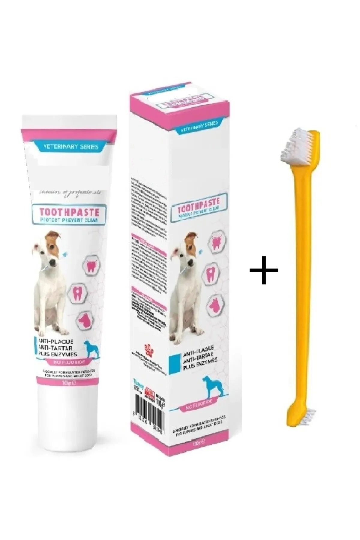acilpetmama Köpek Diş Fırçası Vediş Macunu Seti Yenilebilir Dişmacunu Dental Kit Ağızvediş Sağlık Set 100gr