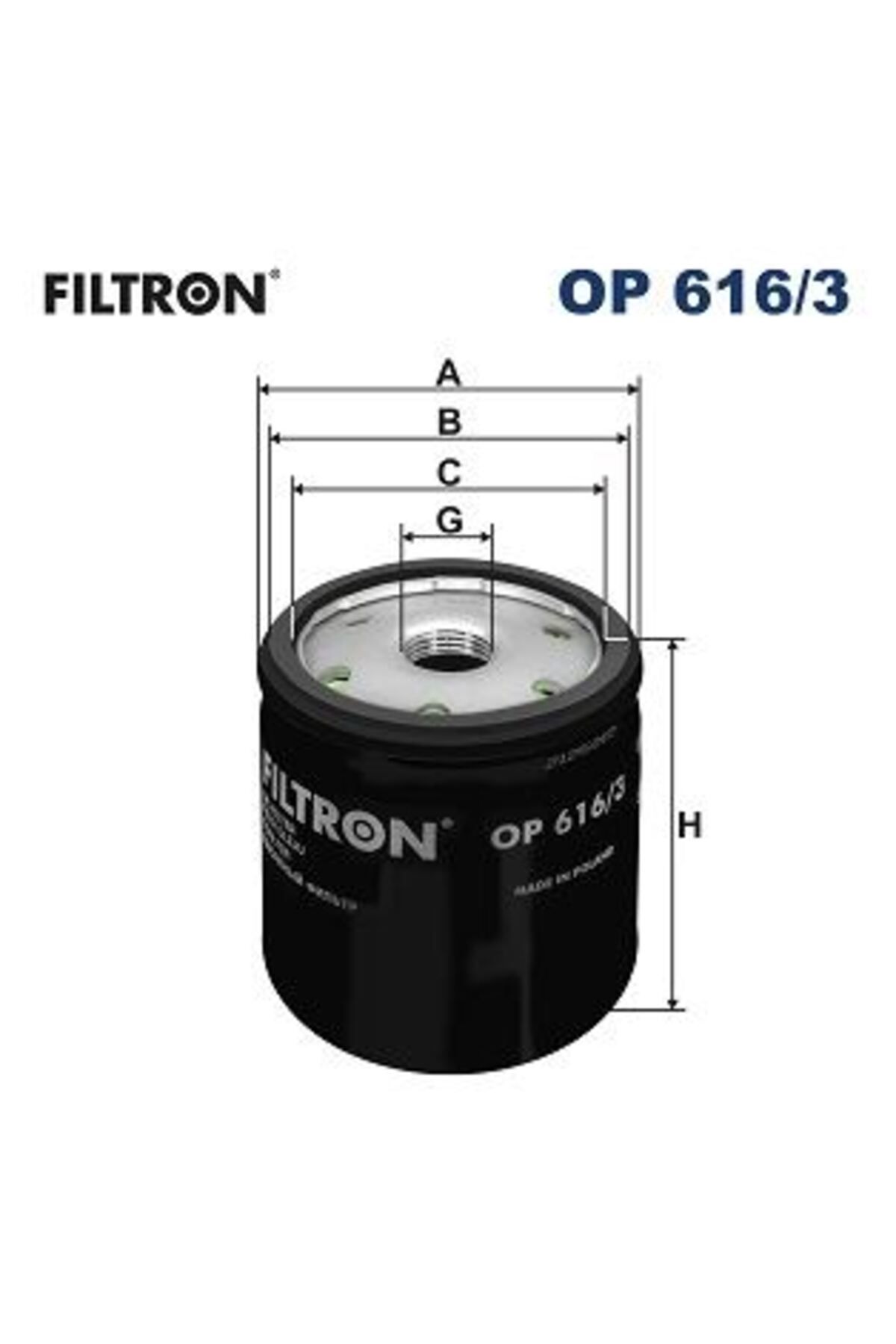 Filtron YAĞ FİLTRESİ VW JETTA IV (162) 1.2 TSI 105HP 01/11- 04E115561