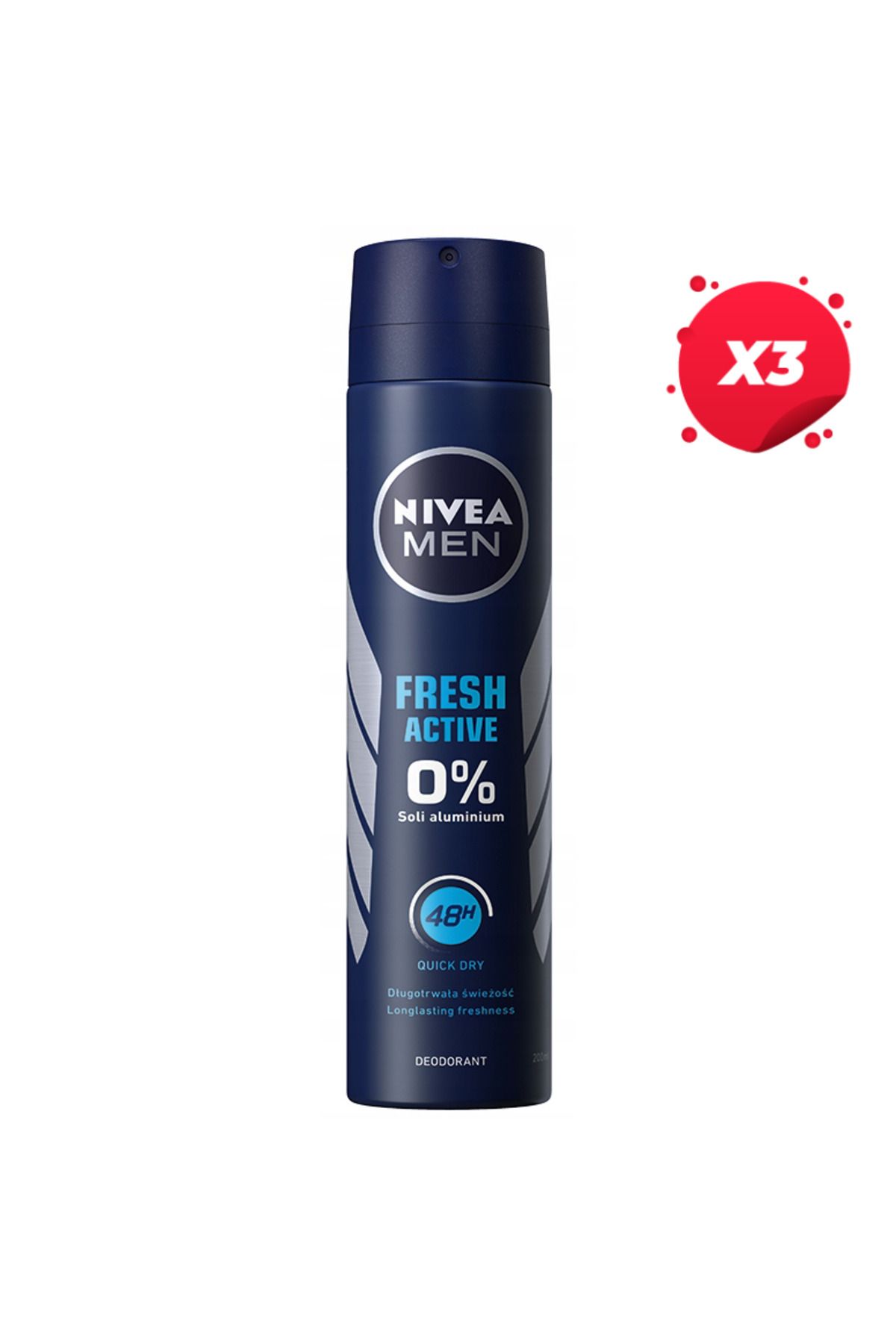 NIVEA-X3 - NIVEA ANTIPERSPIRANT DEO 200ML MEN FRESH ACTIVE 37830 1