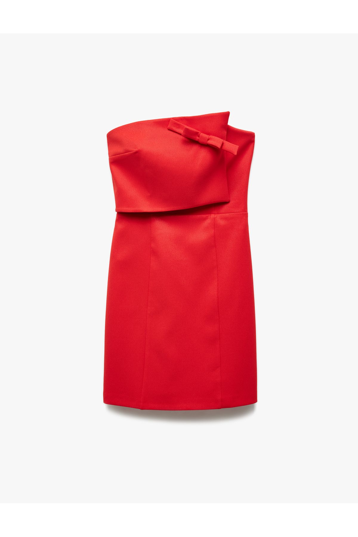 Koton-Μίνι φόρεμα με στράπλες Bodycon με λεπτομέρεια φιόγκου 3