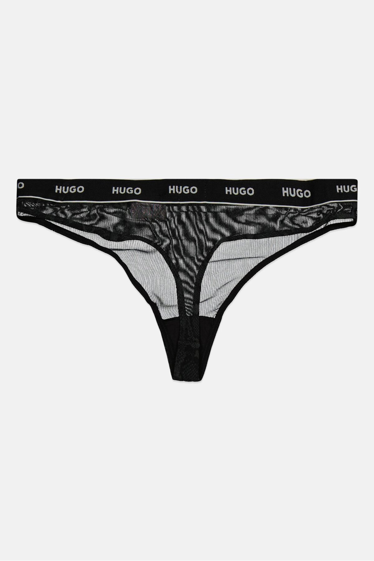 Hugo Boss-Women Brand Logo Pull On Thong, Black 2