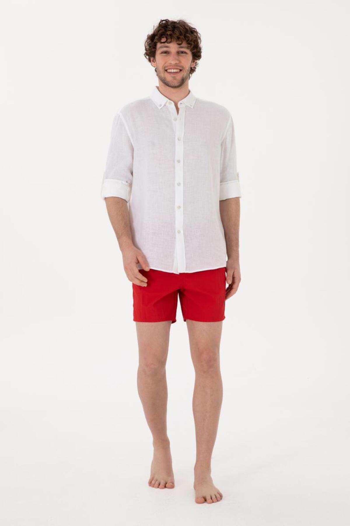 U.S. Polo Assn. Men's Red Swim Shorts Tekspor 210544 .0