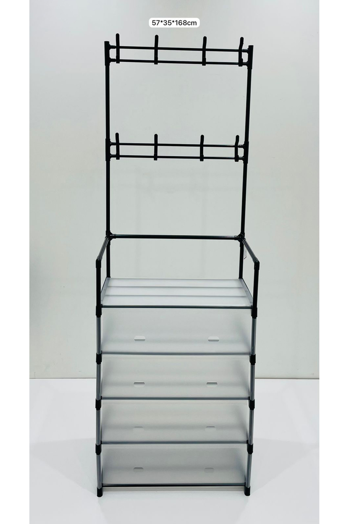 TrentonGCC-Multi-Tier Storage Rack with Hooks and Durable Design 1