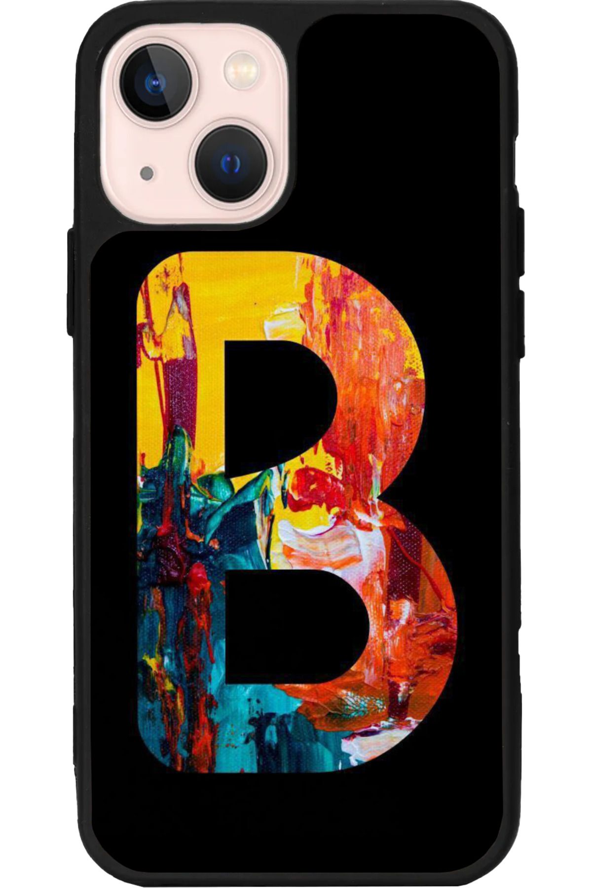 BGAKSESUAR Apple iPhone 13 Mini Mat Uyumlu Siyah Kılıf – Yumuşak Silikon, Koruyucu, Şok Emici Kapak