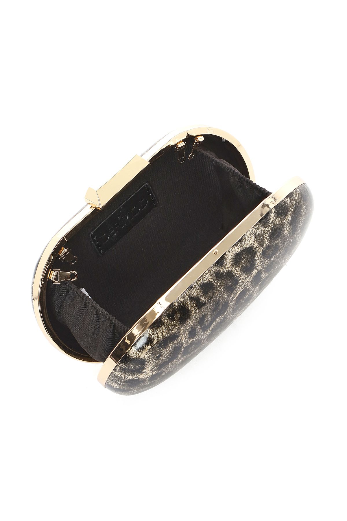 Derimod-Gold Leopard Pattern Non-Crush Mini Portfolio Lap Bag 7