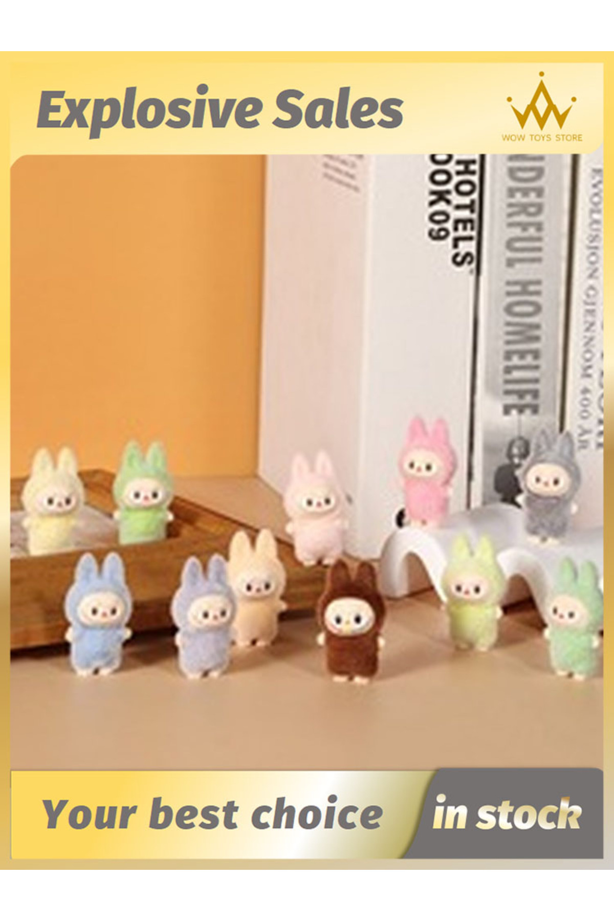 Choice-Randomly select one Mini Labubu Standing And Sitting Posture Doll Cute Toy Desktop Decoration Model 7