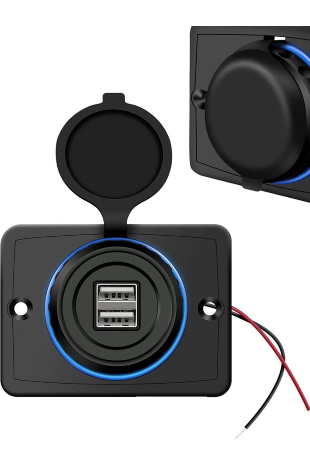 Choice-dual-USB vehicle-mounted charger socket with indicator light 12v 24v 3.1A power socket suitable f... 7