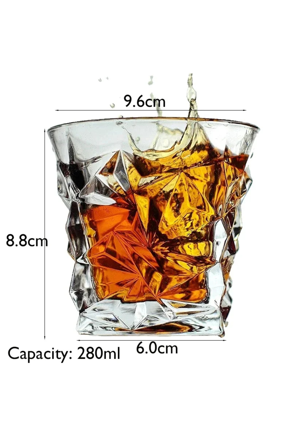 Choice1-201-300ml Ice patterned cup 280ml/290ml Crystal Glass Creative Rotating Whiskey Ice Patterned Cockta 1