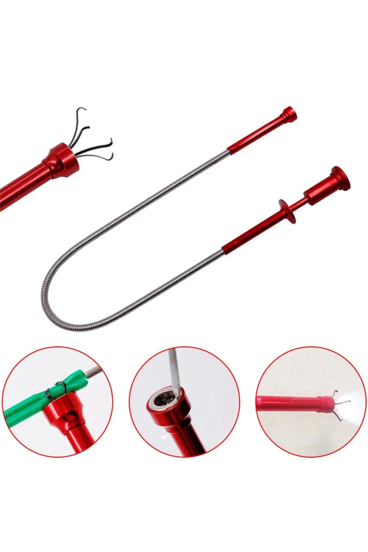 Choice-Telescoping Magnetic pickup Claw Magnetic Pick-up Tool 4 Claws with LED light Flexible Spring Mag... 6