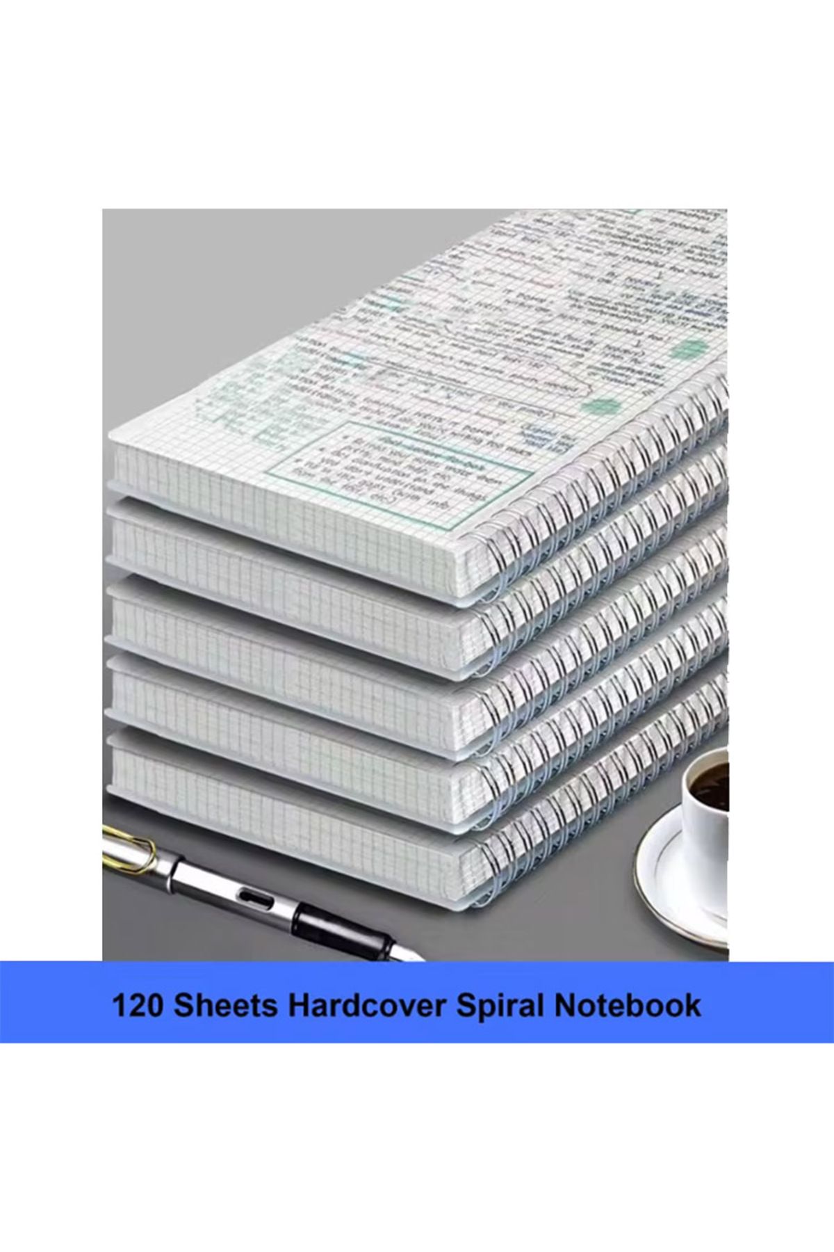 Choice-A5 A4 A5 B5 Square Coil Notebook 120 Sheets/ 240 Pages with Elastic Band Sde Flip Spiral Book Notebo 8