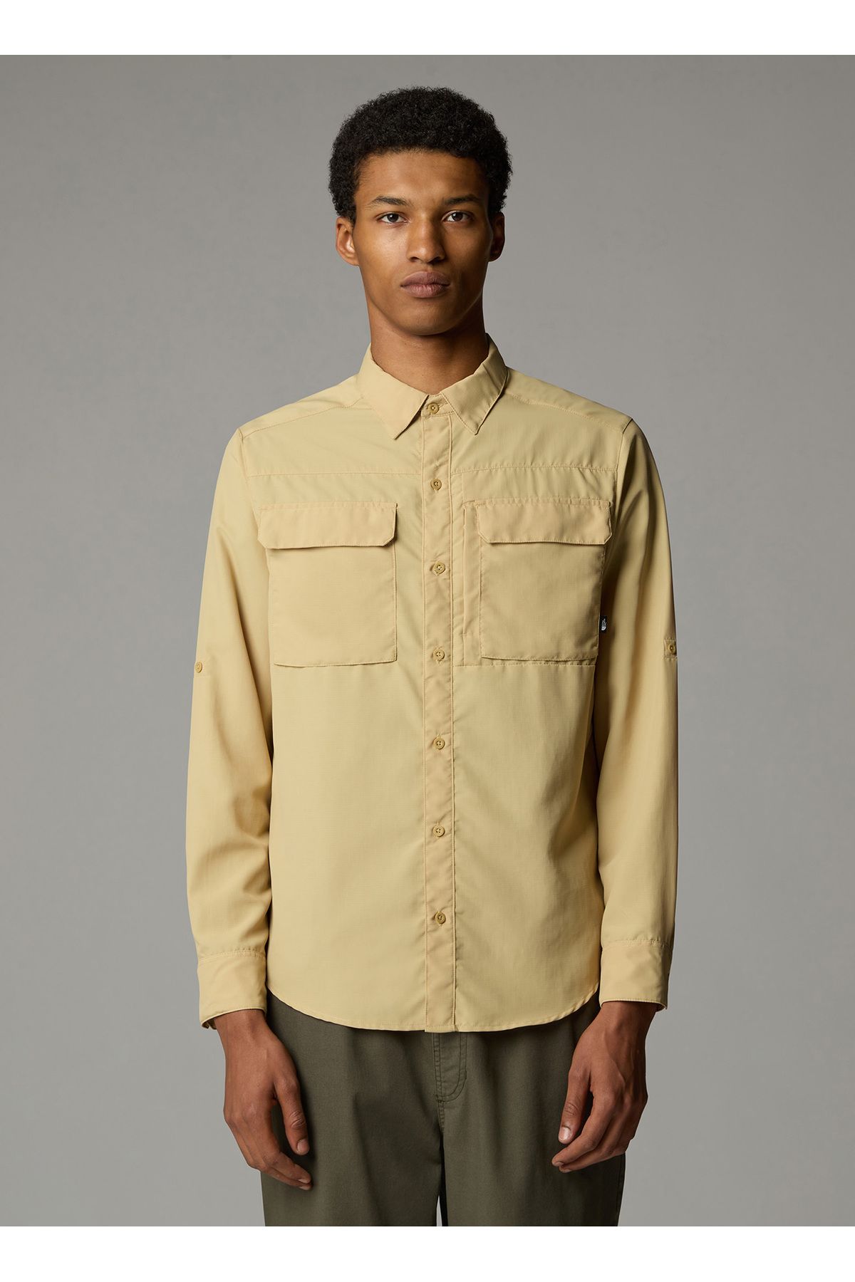 THE NORTH FACE NF0A4T184FS1-M L/S SEQUOIA SHIRT Kahve Regular Fit Düz Erkek Gömlek