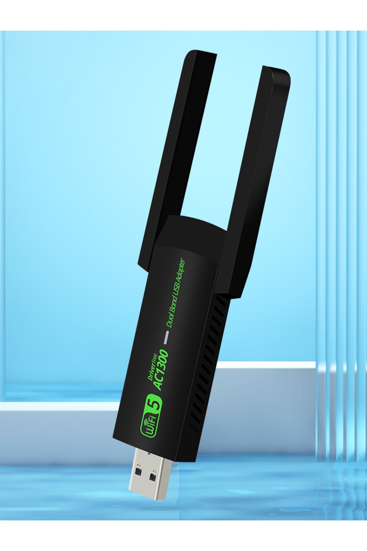 DERAPID-محول واي فاي USB بسرعة 1300 ميجابت في الثانية، نطاق مزدوج 2.4 جيجاهرتز 5 جيجاهرتز، مستقبل إشارة لاسلكي، وضع AP لأجهزة الكمبيوتر الشخصية/الكمبيوتر المحمول... 8