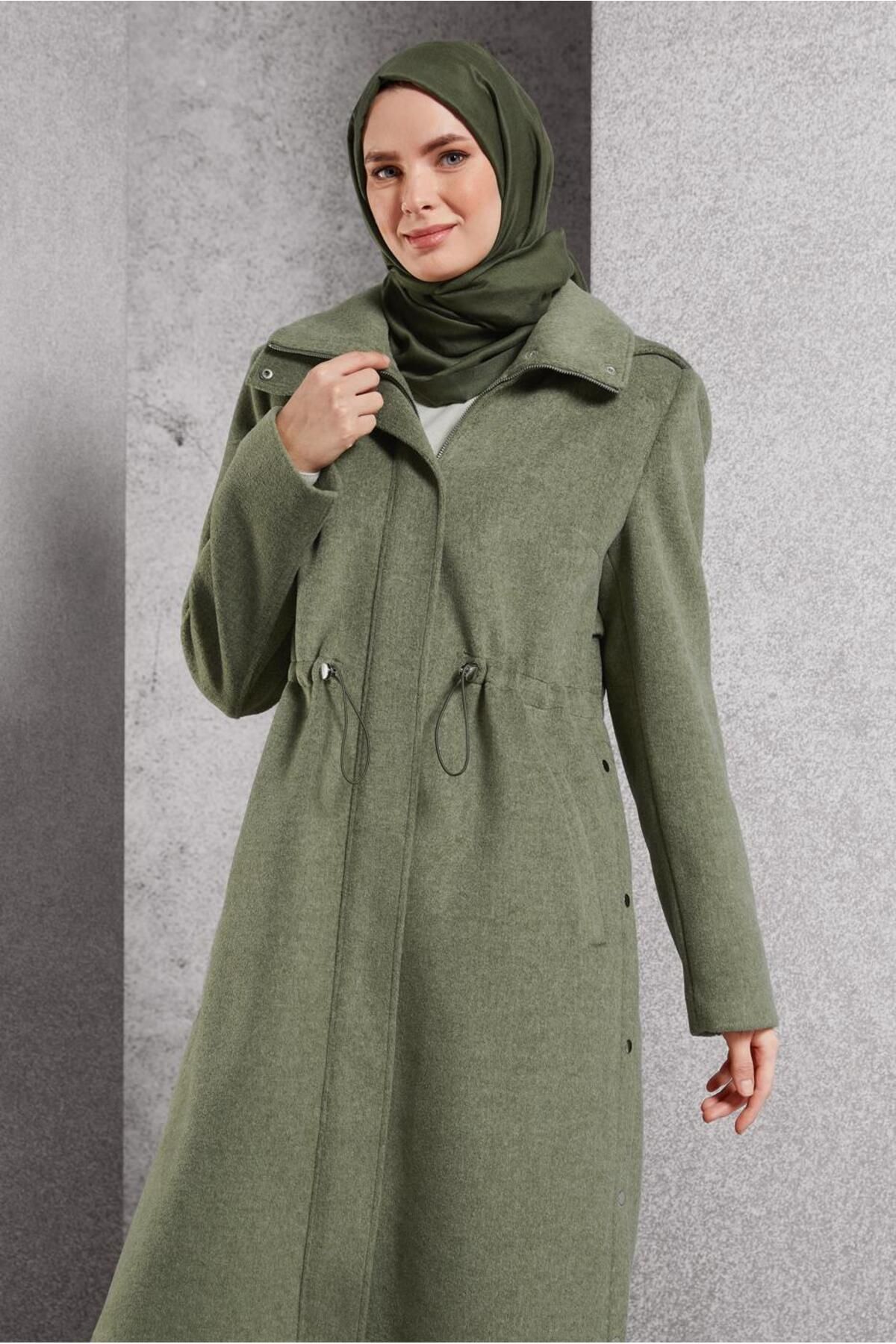 مانتو کلاه دار 90545 Alvina