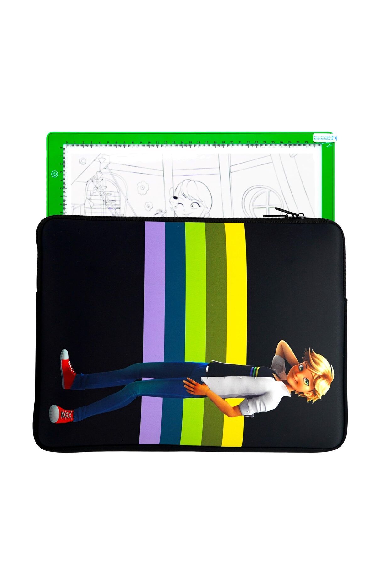 Miraculous-Cat Noir A4 Led Light Pad Drawing Kit With Usb, Tracing Pages & Case – Art Set For Kids 4