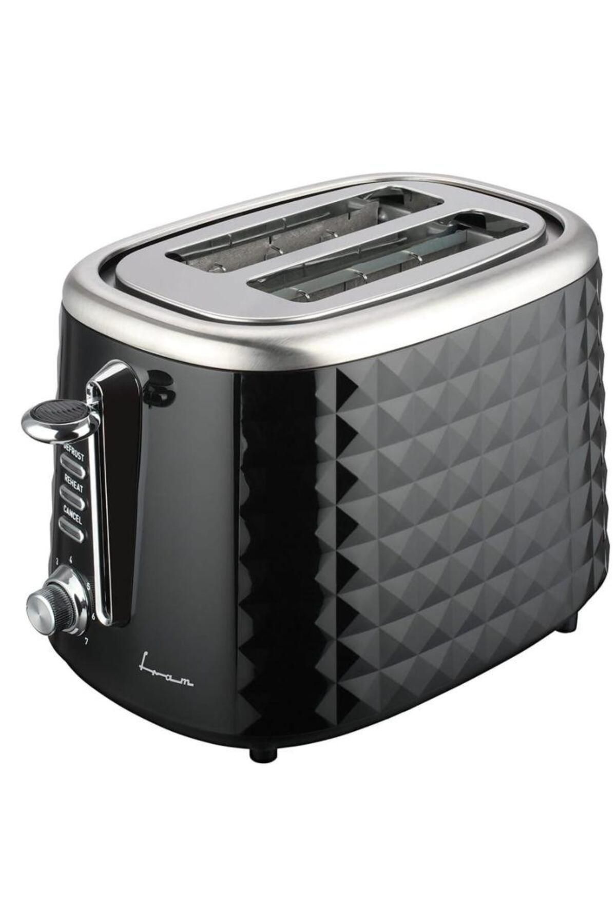 FRAM-Fram FTP-850BK Toaster, 850 W, 2 Slices, 7 Browning Levels (Black) 1