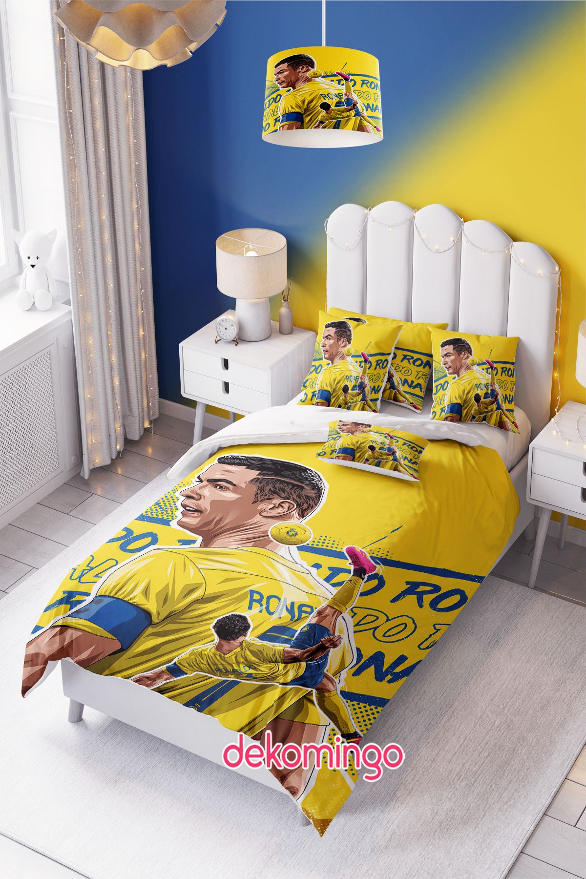 dekomingo CR7 RONALDO BEBEK VE ÇODUK ODASI NEVRESİM TAKIM ( ÇARŞAFSIZ )