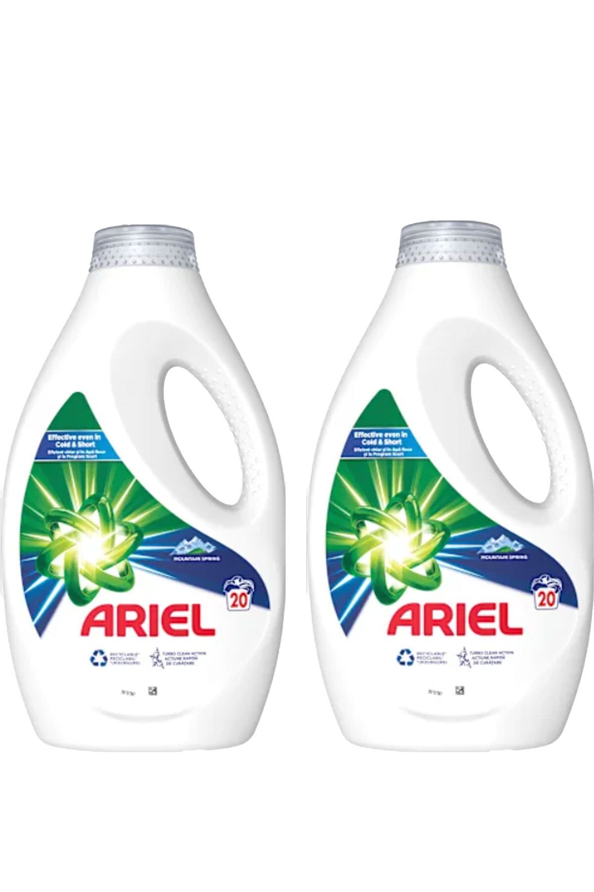 Ariel-Mountain Spring Liquid Detergent 20 Washes, 1 L X2pcs 1