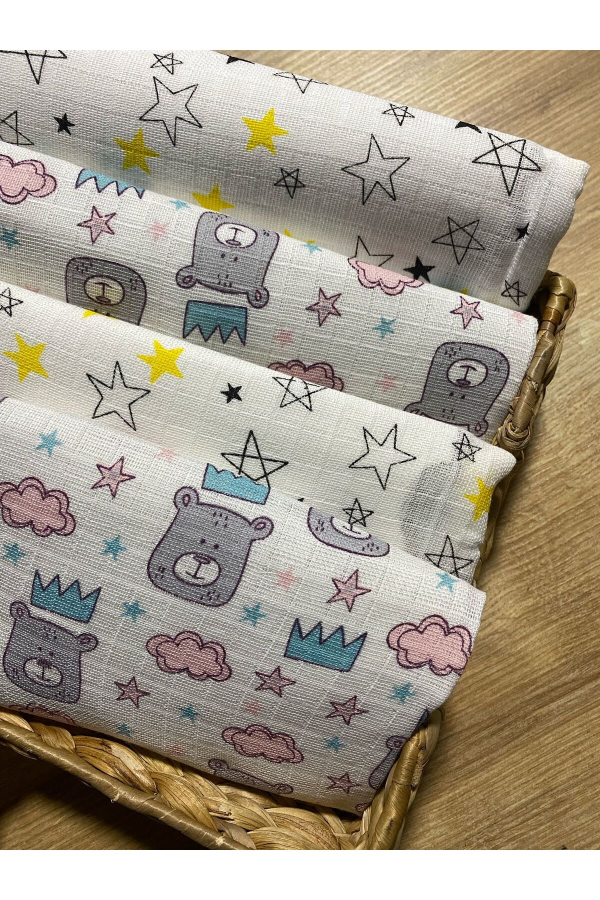 Harry&Millie Bebek Çok Amaçlı Müslin Örtü/battaniye 4'lü fotoğrafı 3 (önizleme)