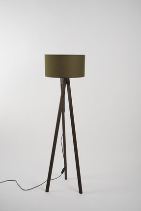 NAVEMU Pier Lambader Kahverengi - Siyah (38x38x140 Cm )