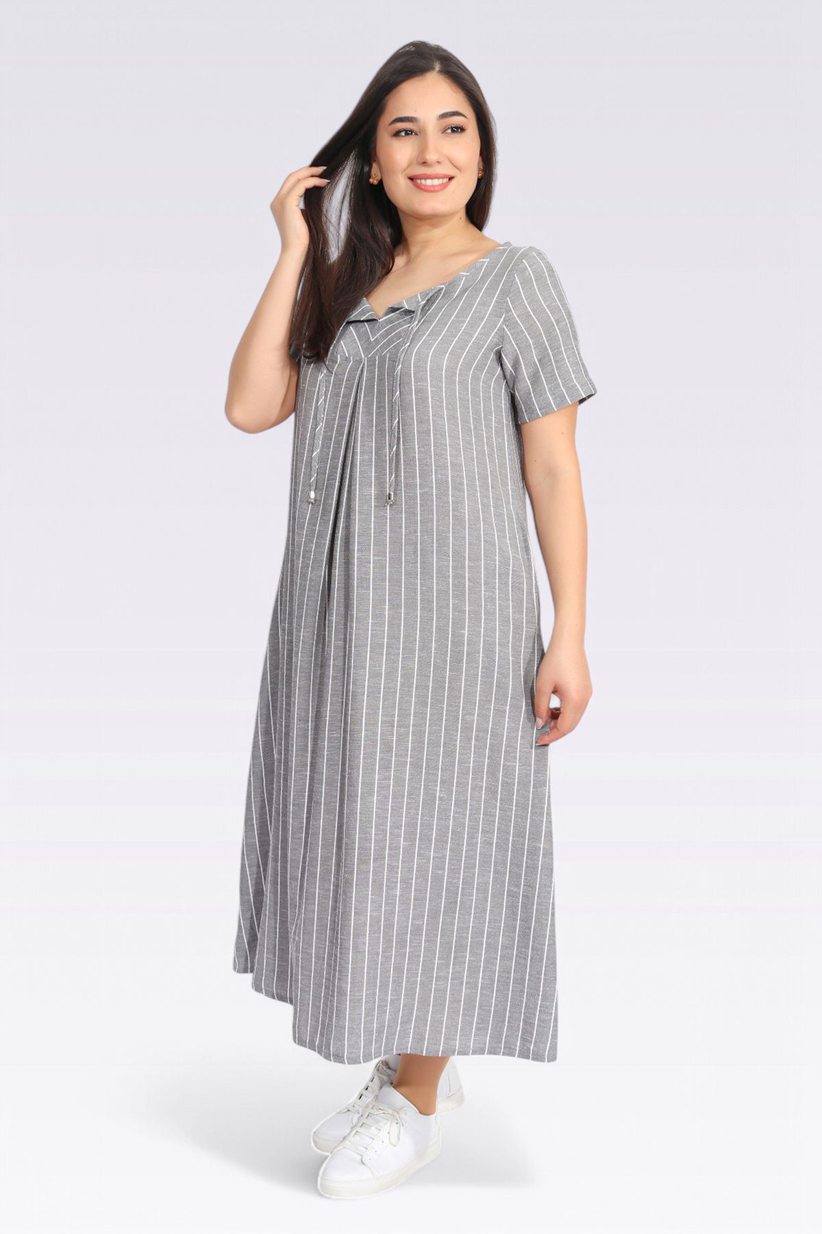TOLGA SARAÇOĞLU-40433 ROCHIE LUNGĂ DETALIE DUNĂ GRI 5