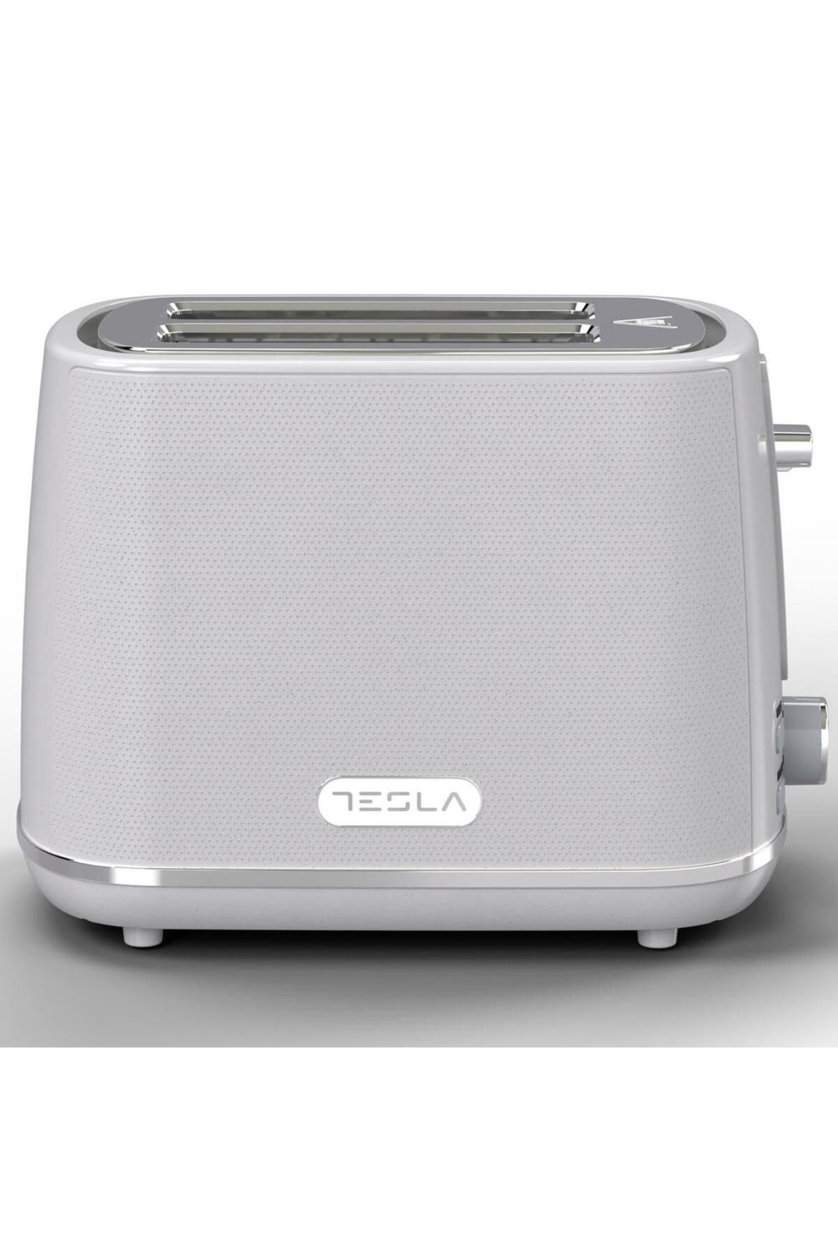 TESLA Prajitor De Paine Tesla , 930 W, 2 Felii, Functie Dezghetare, Functie Reincalzire (alb/gri) - One Size