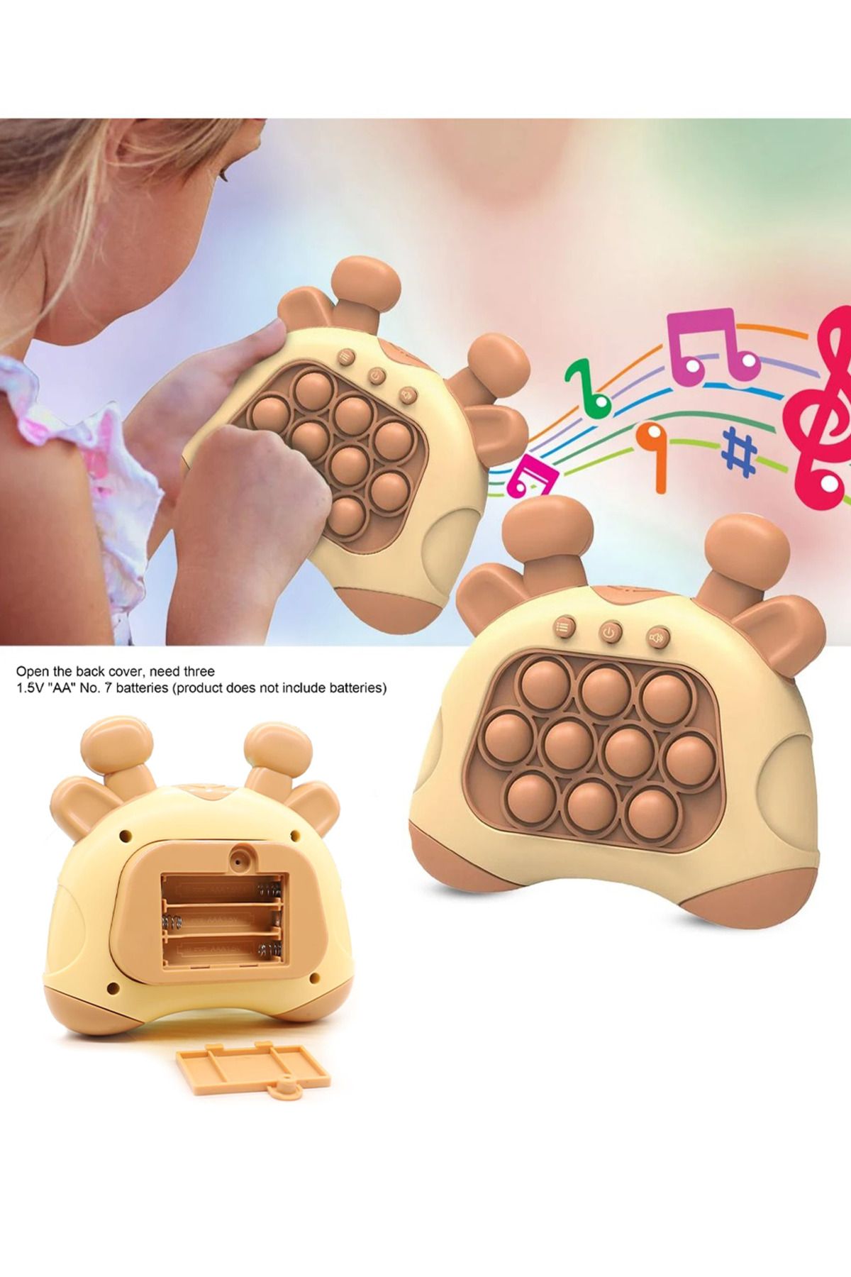 Little Trends-Push Light Up Pop Game Fidget Toy Game Machine Push Pop Bubble Fidget Sensory Toy 2