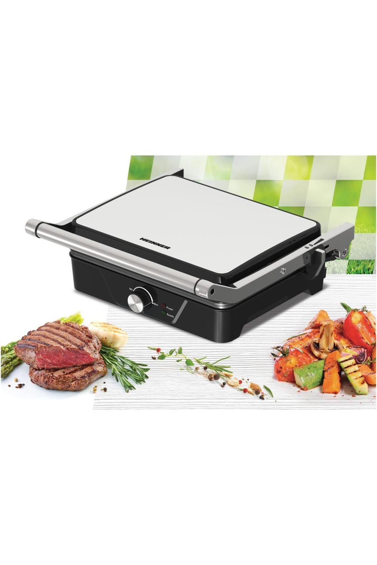 Heinner-Grill electric Heinner GrillChef HEG-K2000CP, 2000 W, Placi fixe cu invelis antiaderent 3
