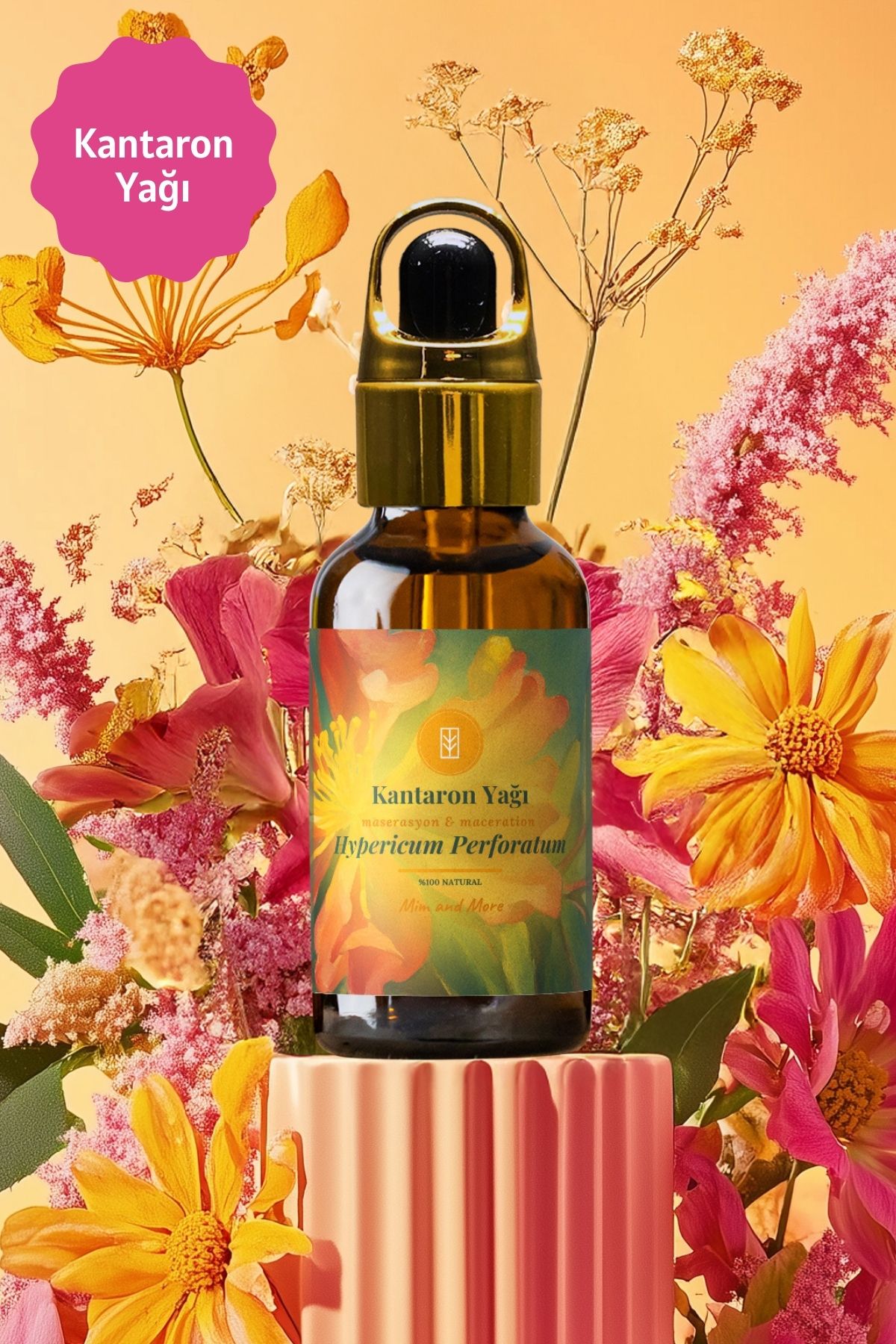 Mim and More Kantaron Yağı - Maserasyon %100 Saf Doğal, 50ml