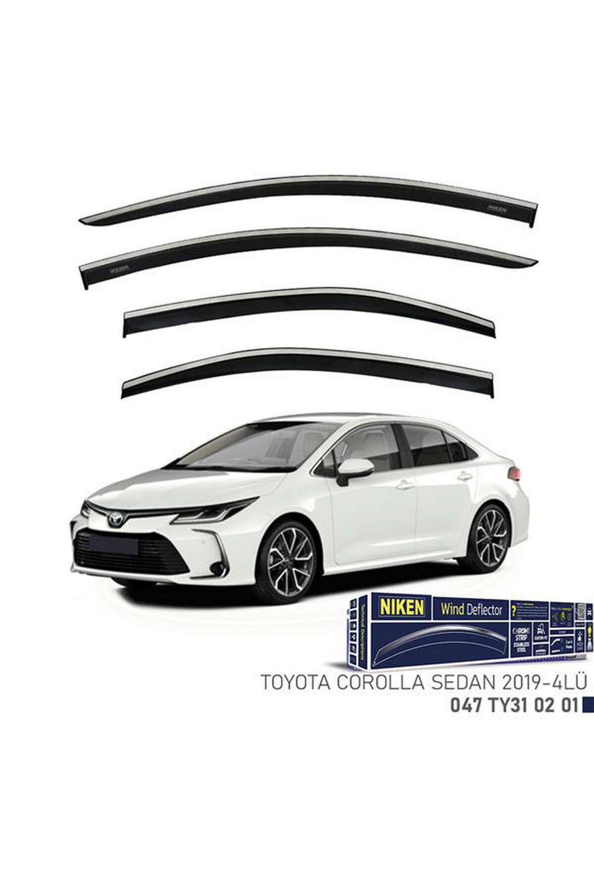 Universsal KROMLU CAM RÜZGARLIĞI TOYOTA COROLLA SD 2019- 4LÜ 1490432706