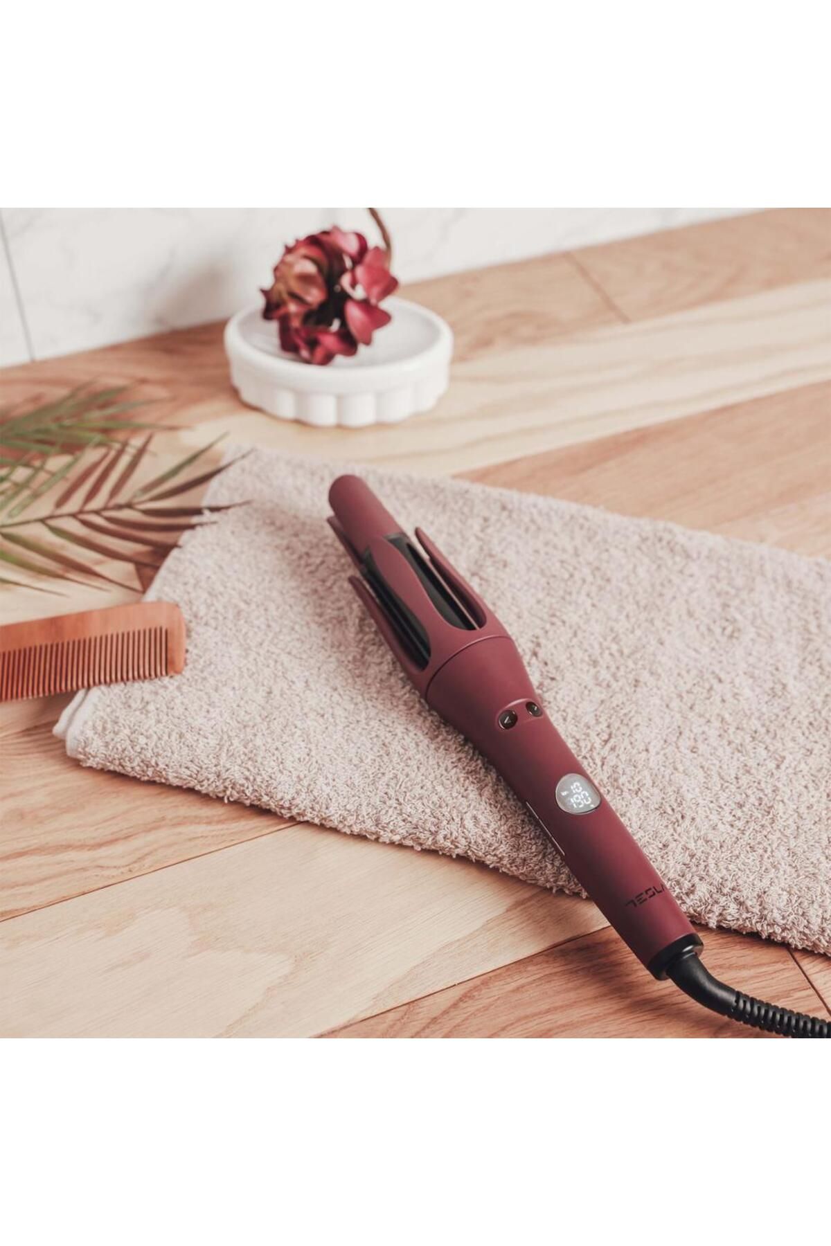 TESLA-Tesla ACH500BBD Hair Curler, 45 W, 210 degrees, Ionic Function, LED Display, Ceramic, (Red) 7