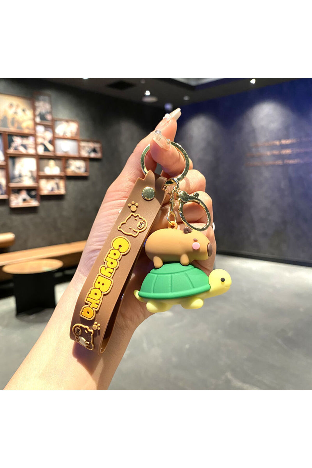 Miniso-Color 6 MINISO Capybara Keychain PVC Soft Key Accessories Cute Party Gifts for Christmas for Boys an 1