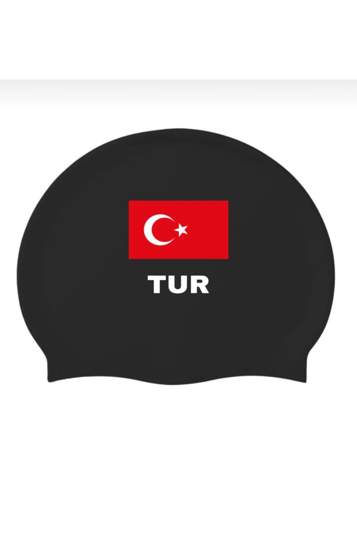 SWİMSTORE Milli Takım Türkiye Bonesi Siyah Slikon Yüzücü Ve Deniz Bonesi